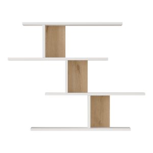 176 000231 3 Zaka pakoworld wall shelf in natural-white shade 98.7x14.5x78cmIndoor furniture > Wall shelves