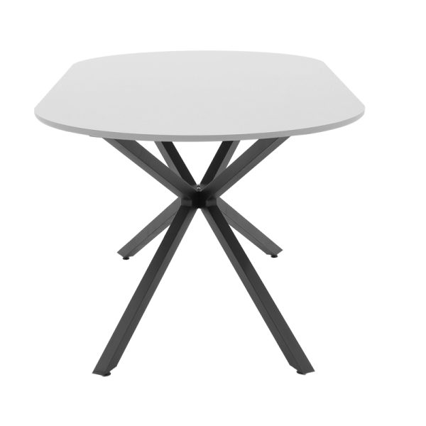 190 000066 2 Table Lerdion pakoworld grey mdf-black metal 180x90x75cmIndoor furniture > Dining Tables