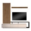 192 000037 Monty pakoworld oak-beige melamine marble coffee table 116x46x46cmIndoor furniture > Coffee tables