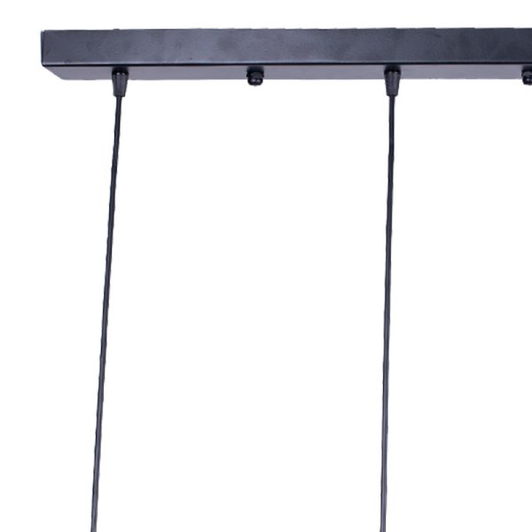 193 000084 2 Four-light ceiling lamp Tigly pakoworld black metal 80x20x60cmLighting > Ceiling