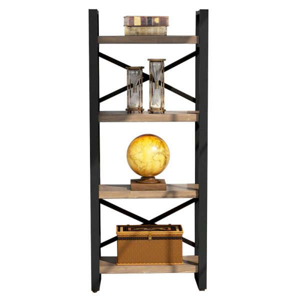 197 000060 2 Bookcase Crimson pakoworld walnut-black 50x22x150cmOffice furniture > Bookshelves