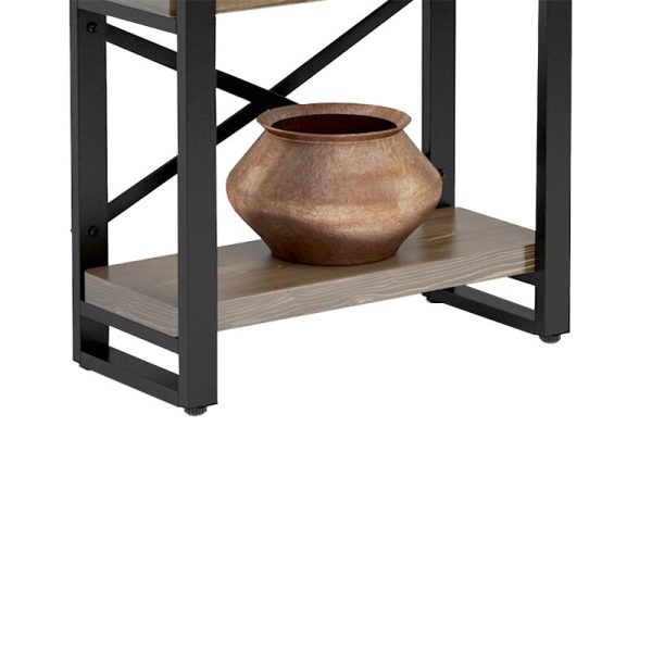 197 000060 3 Bookcase Crimson pakoworld walnut-black 50x22x150cmOffice furniture > Bookshelves
