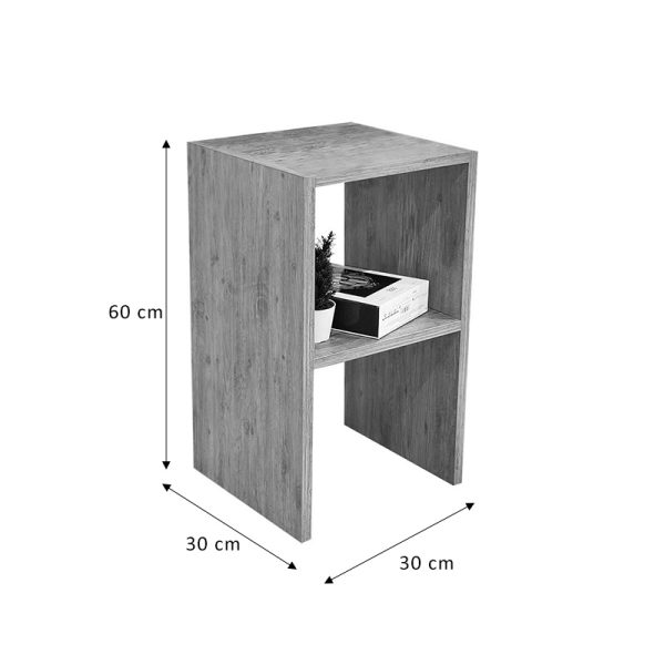 197 000158 3 Side table Leofric pakoworld oak melamine 30x30x60cmIndoor furniture > Tables auxiliary