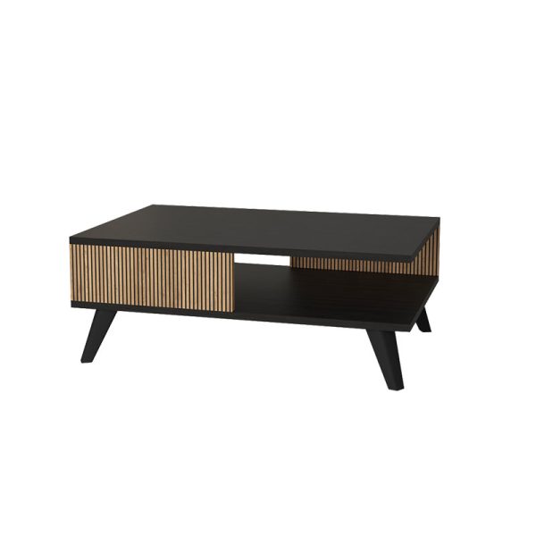 197 000191 Coffee table Flipter pakoworld melamine oak-black 83x54x34cmIndoor furniture > Coffee tables