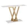 197 000225 Console Wirmo pakoworld natural-black melamine- metal black leg 110x30x80cmIndoor furniture > Drawers-consoles