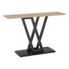 197 000227 Chair Mattia pakoworld fabric ivory-black metal leg 55x53x80cmIndoor furniture > Chairs