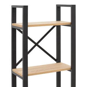 197 000292 3 Crimson pakoworld bookcase in oak-black shade 50x22x150cmIndoor furniture > Bookshelves