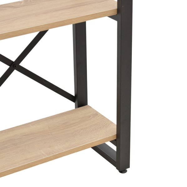 197 000292 4 Crimson pakoworld bookcase in oak-black shade 50x22x150cmIndoor furniture > Bookshelves