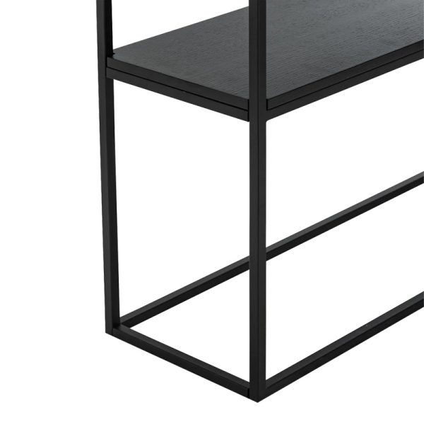 197 000298 4 Castel I pakoworld console in white marble look - black metal 120x35x80cmIndoor furniture > Drawers-consoles