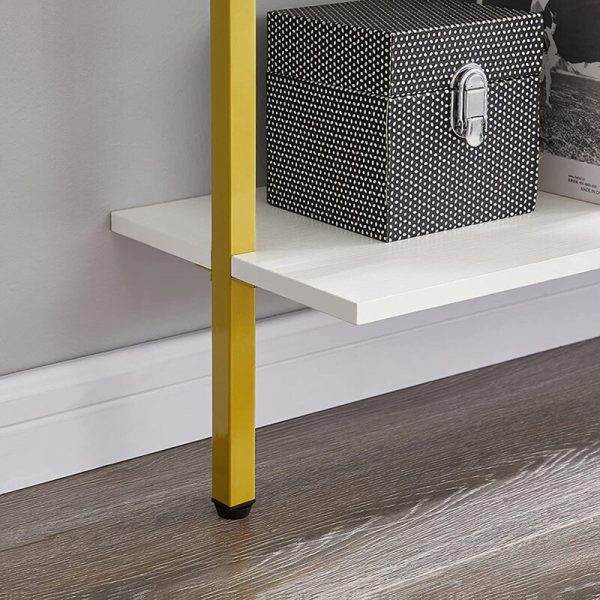 197 000305 3 Harris pakoworld Wall Shelf in white with gold metal frame 60x22x200cmIndoor furniture > Wall shelves
