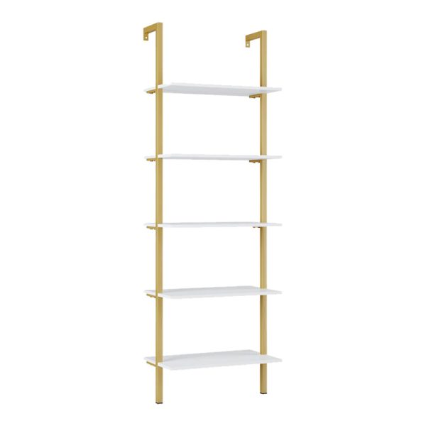 197 000305 Harris pakoworld Wall Shelf in white with gold metal frame 60x22x200cmIndoor furniture > Wall shelves