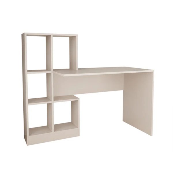 197 000308 Work desk with bookcase Dustin pakoworld in light gray 118x56x112cmOffice furniture > Working desk