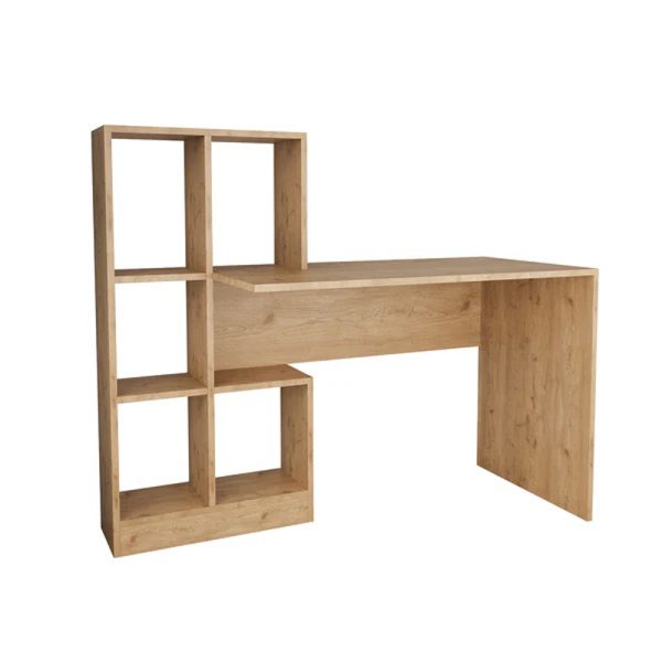 197 000309 Work desk with bookcase Dustin pakoworld in oak 118x56x112cmOffice furniture > Working desk