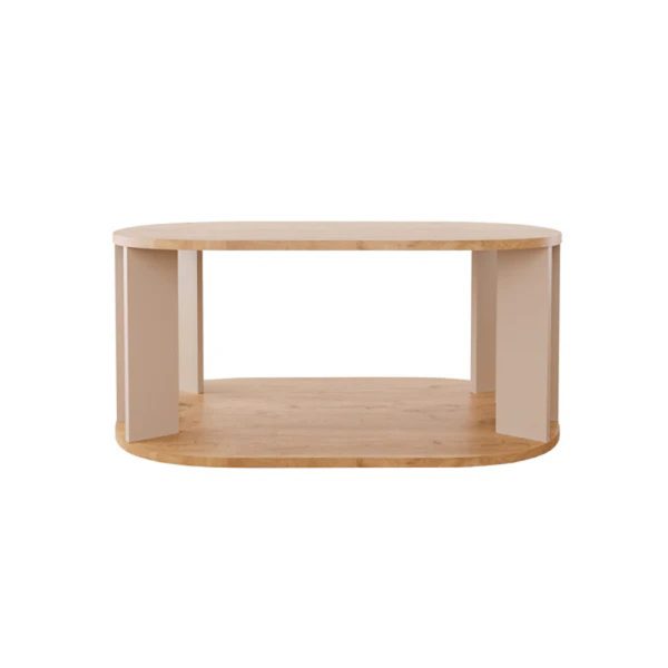 197 000310 Solka pakoworld table in oak shade with light gray 90x56x40cmIndoor furniture > Coffee tables
