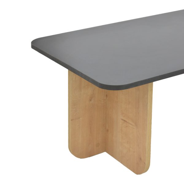 197 000311 4 Beca pakoworld table in oak-black shade 100x60x42cmIndoor furniture > Coffee tables