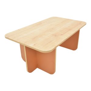 197 000312 3 Boca pakoworld table in oak-brick shade 100x60x42cmIndoor furniture > Coffee tables