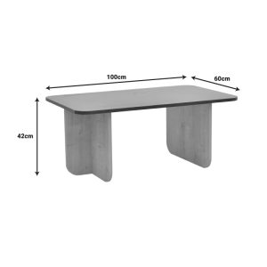 197 000312 4 Boca pakoworld table in oak-brick shade 100x60x42cmIndoor furniture > Coffee tables