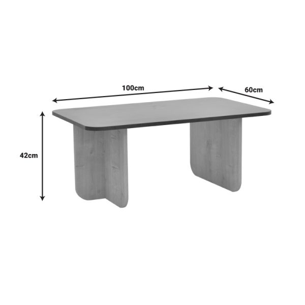 197 000312 4 Boca pakoworld table in oak-brick shade 100x60x42cmIndoor furniture > Coffee tables