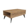 197 000315 Kid's bookcase Penzia pakoworld mdf in grey color and legs in natural color 58x18x100cmIndoor furniture > Children's Room