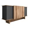 197 000317 Tamy pakoworld side table on wheels in oak color 45x35x50cmIndoor furniture > Coffee tables