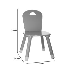 199 000329 2 Children's chair Playful pakoworld grey 32x31.5x50cmIndoor furniture > Children's Room