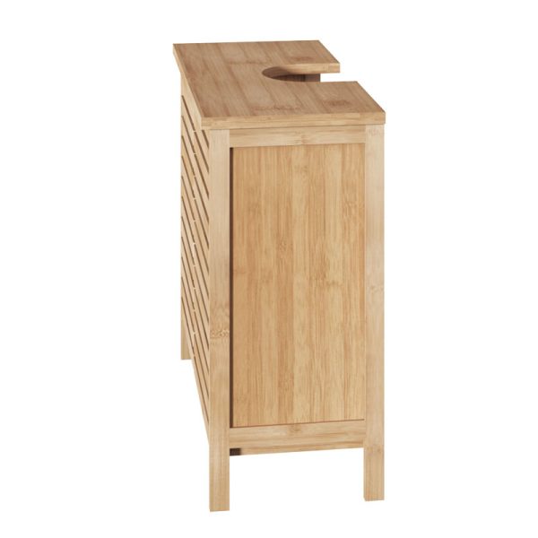 199 000509 2 Bathroom bench for sink Sicela pakoworld in natural color 60x28x80cmIndoor furniture > Home organization > Bathroom > Cabinets
