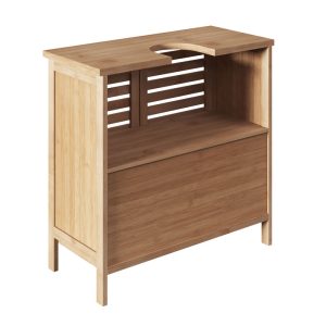 199 000509 3 Bathroom bench for sink Sicela pakoworld in natural color 60x28x80cmIndoor furniture > Home organization > Bathroom > Cabinets