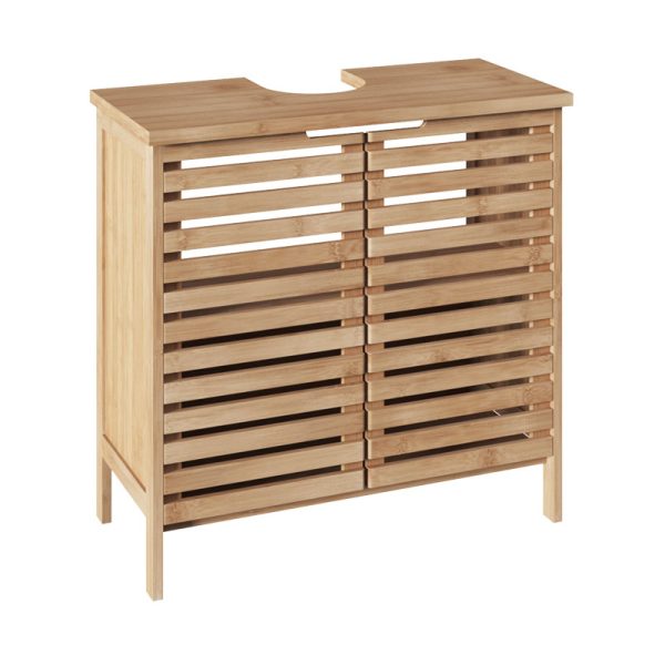 199 000509 Bathroom bench for sink Sicela pakoworld in natural color 60x28x80cmIndoor furniture > Home organization > Bathroom > Cabinets