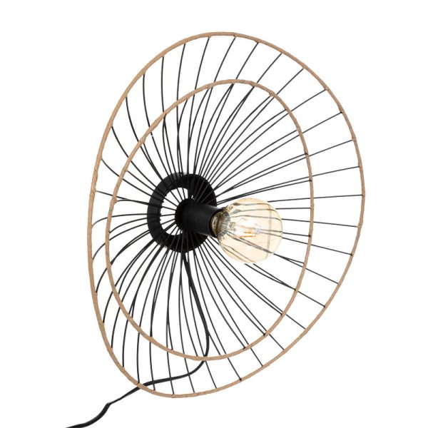 199 000541 Alara pakoworld E27 40W golden-black wall lamp D45x11cmSPRING OFFERS