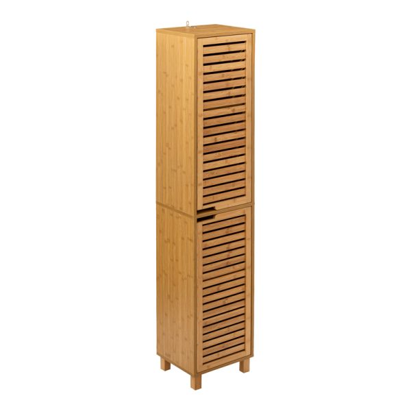 199 000577 Wall cabinet-column Sicela pakoworld in natural color 33x28x168cmIndoor furniture > Home organization > Bathroom > Cabinets