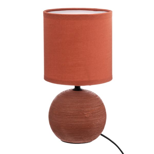 199 000591 Table lamp PWL-1210 pakoworld E14 ceramic in terracotta color D13x25cmLighting > Table