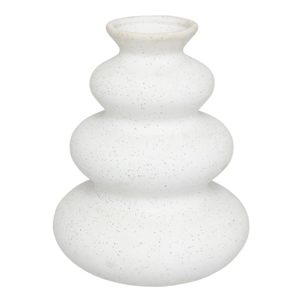 199 000634 Vase Delfar pakoworld ceramic in white color D18x20cmDecoration > Decorations