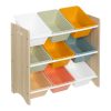 199 000639 Wall cabinet-column Derfen pakoworld mdf in white-natural color 33x33x170cmIndoor furniture > Home organization > Bathroom