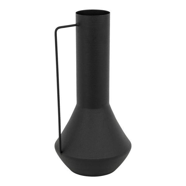 199 000645 Vase Genmary pakoworld metal in black color D17x34.5cmDecoration > Decorations