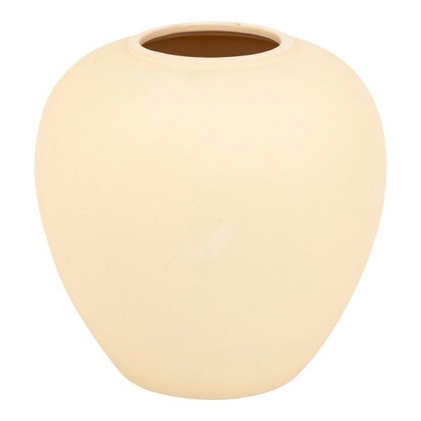 199 000654 Vase Vegen pakoworld ceramic in cream color D22x24cmDecoration > Decorations