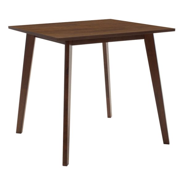 200 000178 2 Dining set Benson - Toto pakoworld 5pcs 80x80x75cm in walnut - beige fabricIndoor furniture > Dinning sets
