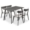 200 000187 Dining table Benson pakoworld mdf - venner in rustic grey color 120x75x75cmIndoor furniture > Dining Tables