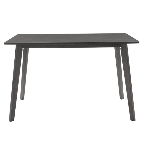 200 000187 4 Dining set Benson - Toto pakoworld 5pcs 120x75x75cm in rustic grey - grey fabricIndoor furniture > Dinning sets