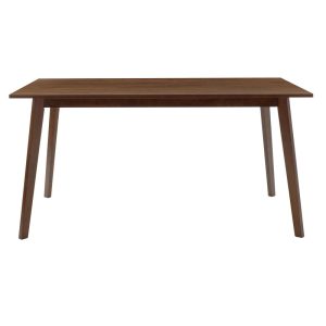 200 000188 3 Dining set Benson - Orlean pakoworld 7pcs 150x90x75cm in walnut - beige fabricIndoor furniture > Dinning sets