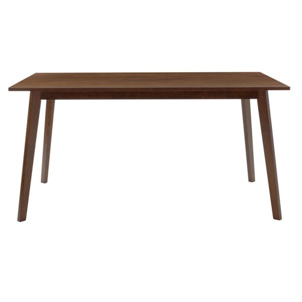 200 000188 3 Dining set Benson - Orlean pakoworld 7pcs 150x90x75cm in walnut - beige fabricIndoor furniture > Dinning sets