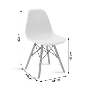 200 000633 4 Natali-Julita pakoworld dining set set 5pcs black-white - natural 120x80x76cmStudent Offers