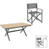 200 000776 Dinning set Azelie-Kliton pakoworld set of 7 anthracite fabric-anthracite aluminum 150x80x74cmOutdoor furniture > Garden food table