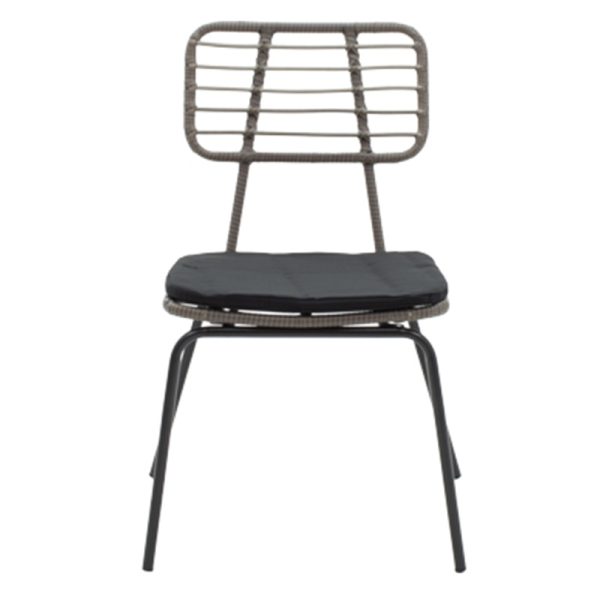 200 000789 2 Dining table Naoki - Kliton set of 3 pakoworld anthracite aluminum and metal in black shade 80x80x74cmEASTER OFFERS