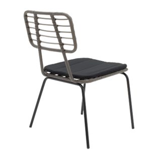 200 000789 3 Dining table Naoki - Kliton set of 3 pakoworld anthracite aluminum and metal in black shade 80x80x74cmEASTER OFFERS