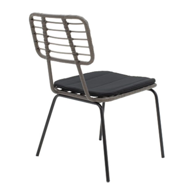 200 000789 3 Dining table Naoki - Kliton set of 3 pakoworld anthracite aluminum and metal in black shade 80x80x74cmEASTER OFFERS