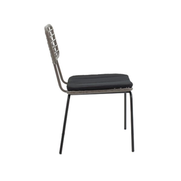 200 000789 4 Dining table Naoki - Kliton set of 3 pakoworld anthracite aluminum and metal in black shade 80x80x74cmEASTER OFFERS