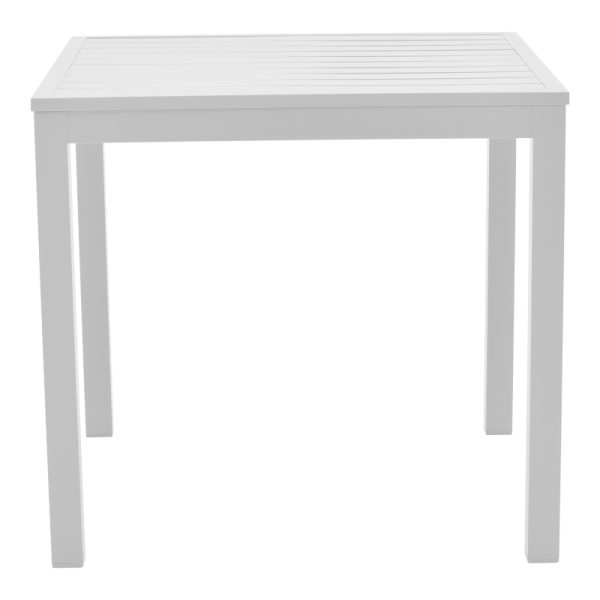 200 000795 2 Dining table Kliton - Elation set of 5 pakoworld aluminum in white shade 80x80x74cmOutdoor furniture > Garden food table