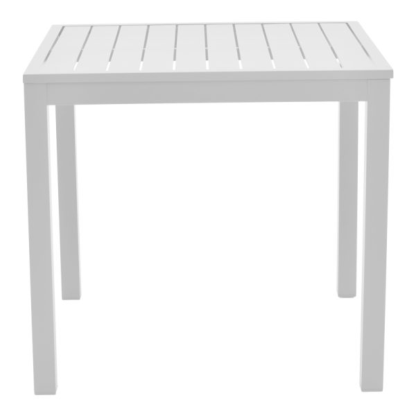 200 000795 3 Dining table Kliton - Elation set of 5 pakoworld aluminum in white shade 80x80x74cmOutdoor furniture > Garden food table