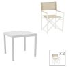 200 000799 Naoki dining set 7pcs pakoworld metal black pe gray.EASTER OFFERS