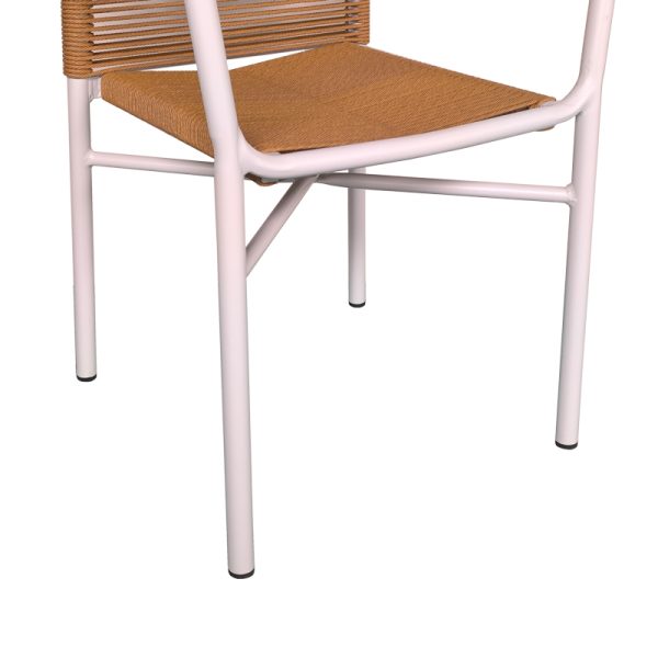 200 000809 3 Kliton dining table - Clutch set of 5 pakoworld aluminum in white shade 150x80x74cmOutdoor furniture > Garden food table